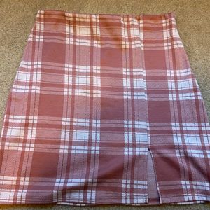 Pink plaid Windsor mini skirt